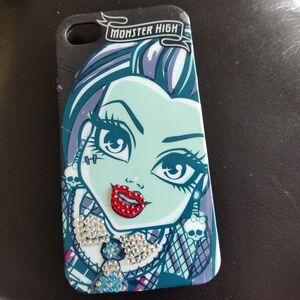 Monster High Frankie Stein Artwork Phone Case - Black, Blue, and Red